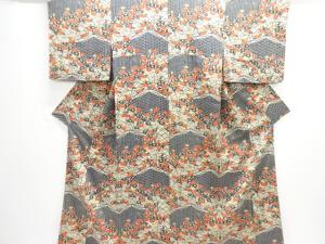 板垣に菊模様小紋着物